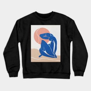 Blue nude under the sun Henri Matisse abstract art Crewneck Sweatshirt